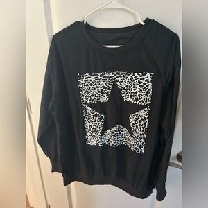 SHEIN Black and White Star Sweater